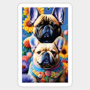 Flower Double Frenchies Sticker